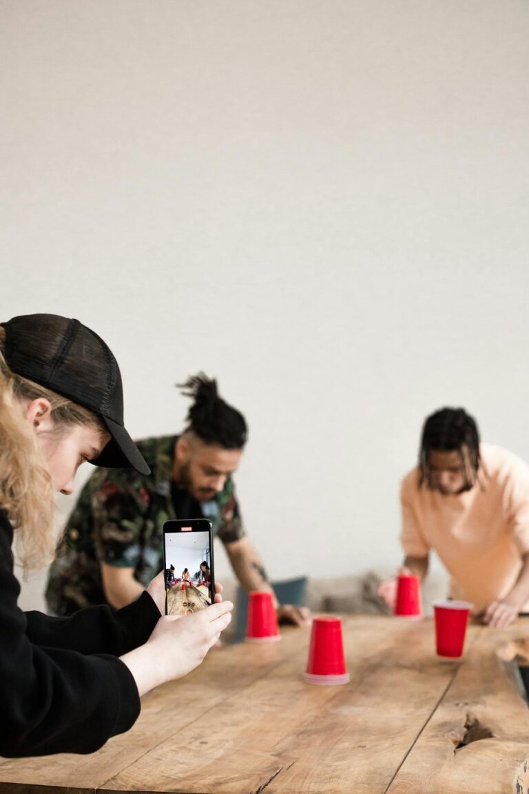 Men Playing Parlor Games